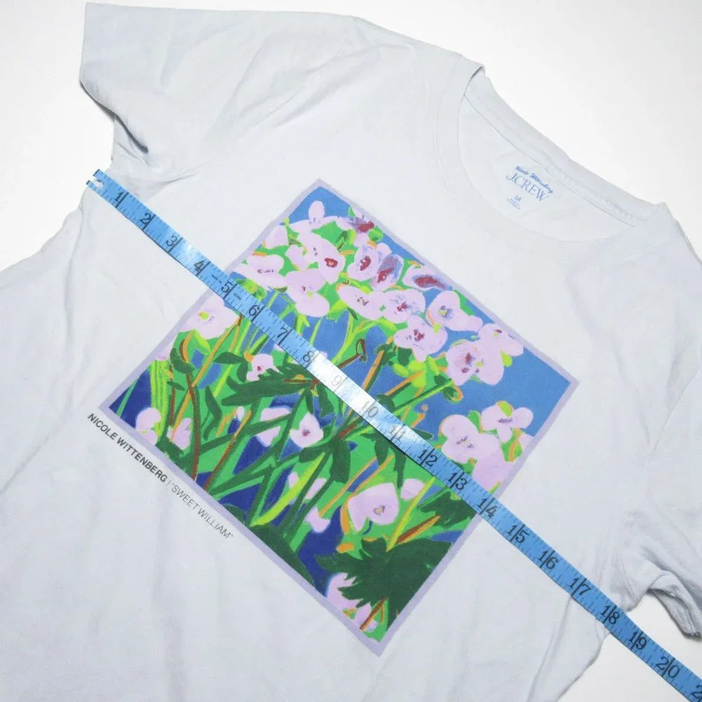 ๐ท J. Crew Nicole Wittenberg Sweet William T-Shirt Medium - Picture 4 of 9